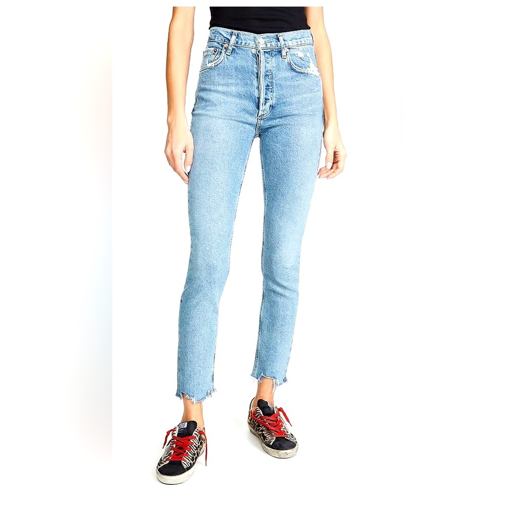 Agolde Nico High Rise Slim Fit Jeans, Rooted, Size 27